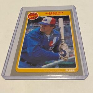 Pete Rose 1985 Fleer Baseball Card 4,000 Hit Super Special Star Vintage